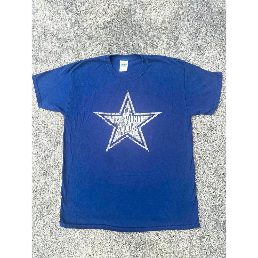 Dallas Cowboys Legends T Shirt Mens L Aikman Staubach Smith Irvin Star NFL Style